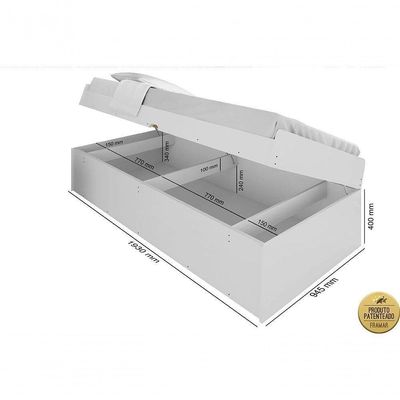Cama Solteiro Camila Branco Framar