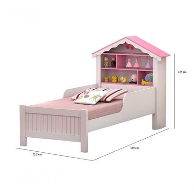Cama Casinha Com Nichos Princesa Rosa Vitamov