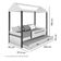 Cama Casa Solteiro Lara Branca Com Led, Aux, E 02 Colchões