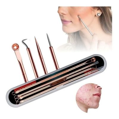 Kit C/4 Extrator Tira Acne Cravos Espinha Limpeza Pele Promo