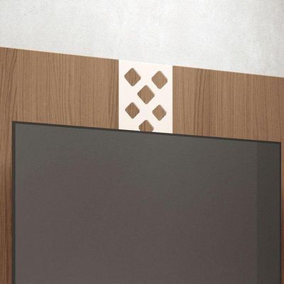 Painel Para Tv Home Suspenso Form Castanho Off White – Hb Móveis