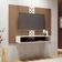 Painel Para Tv Home Suspenso Form Castanho Off White – Hb Móveis