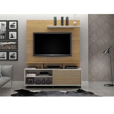 Estante Home Theater Star Cinamomo Off White – Valdemóveis