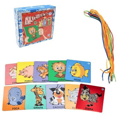 Jogo Pedagógico Alinhavos Animais - Simque