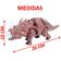 Brinquedo Dinossauro Tricerátops Com Movimento Luzes Led Som Marrom