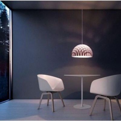 Luminária Teto Tipo Pendente Colméia Mdf - Completa Cor: Mdf Cru