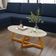 Mesa De Centro Sala De Estar Classic Oval Off White