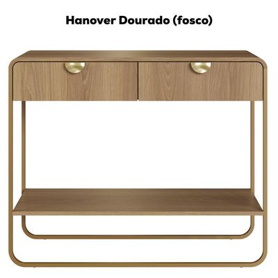 Aparador Organico 2 Gavetas 100 Cm 28066 Artesano Hanover Dourado