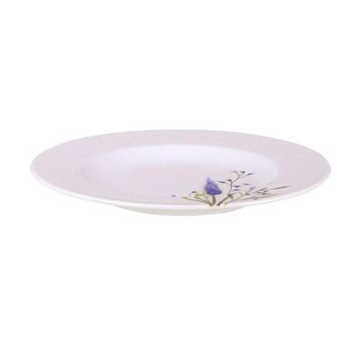 Jogo 6 Pratos de Sobremesa Porcelana Decorada 21cm Tramontina Lilla Mesa Posta Eventos
