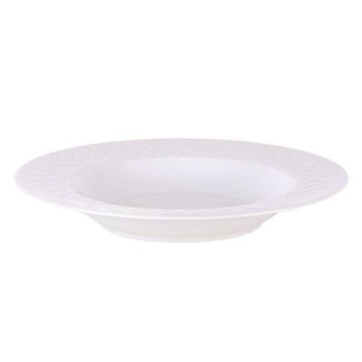 Prato Fundo Branco de Porcelana 23cm Tramontina Ingrid 330ml Aba Larga Avulso