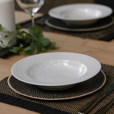 Prato Fundo Branco de Porcelana 23cm Tramontina Ingrid 330ml Aba Larga Avulso