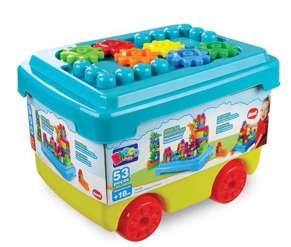 Brinquedo Educativo Blocolândia Estrelas Mágicas 53 Peças Dismat