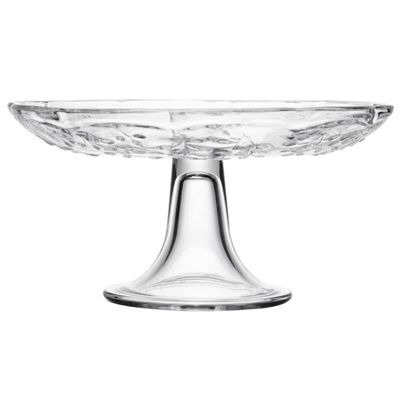 Kit 2 Boleiras com Pé 19cm Cristal Lyor Suporte para Bolo Torta New Butterfly