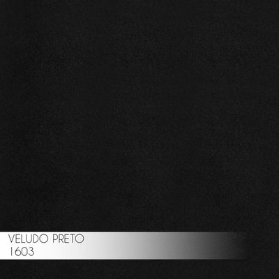 Kit 2 Puff Decorativo Sala de Estar Abel Pés Dourado Veludo Preto - Gran Belo