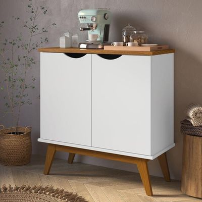 Buffet 02 Portas Prism Branco Acetinado - Patrimar