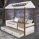 Cama Solteiro Sara Branca Com Cama Auxiliar E Led