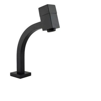Torneira Link Quadrada Banheiro Preta 1-4 De Volta Bica Baixa Lavabo Luxo Gourmet Black Pia