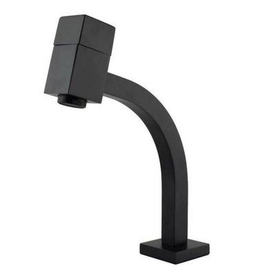 Torneira Link Quadrada Banheiro Preta 1-4 De Volta Bica Baixa Lavabo Luxo Gourmet Black Pia