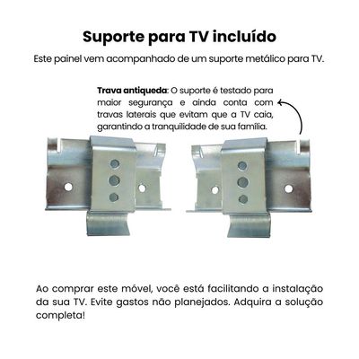 Painel para TV até 86 Polegadas Elegance Cedro e Off White