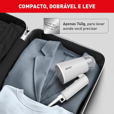 Vaporizador de Roupa Portátil Arno Steam Travel 1100W HS11 Cinza 127v Cinza / 127V