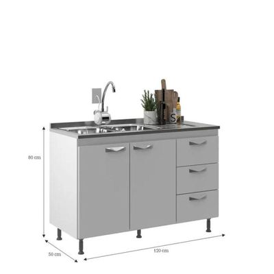 Cozinha Modulada Ipanema 3 Peças - Branco