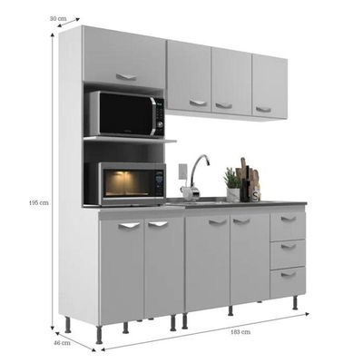 Cozinha Modulada Ipanema 3 Peças - Branco