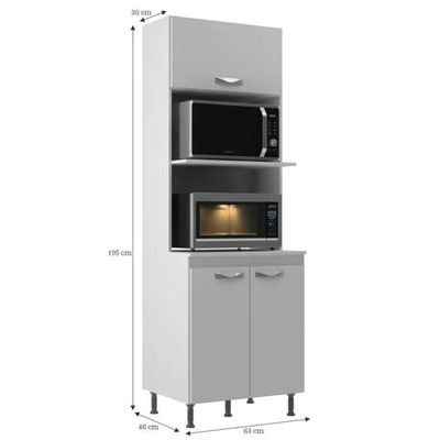Cozinha Modulada Ipanema 3 Peças - Branco