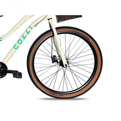 Bicicleta Viena Aro 29 Freio Disco 21v Com Cestão Colli Cor Bronze Tamanho Do Quadro 17 Branco
