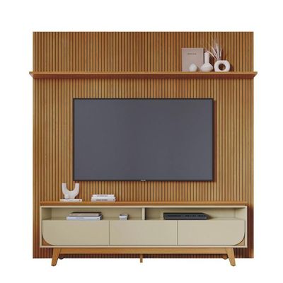 Kit Luna Painel E Rack Com Painel Cumaru-opala