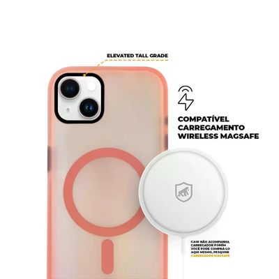 Kit Capa Magsafe Pro Rosa e Pelicula Ultra Glass para iPhone 15 Plus - Gshield