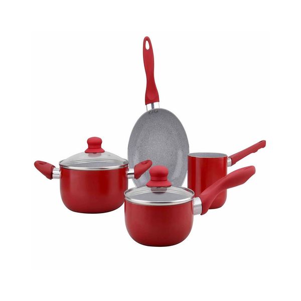 Conjunto de Panela em Cerâmica Kas Cucina Vermelha 4 Peças Conjunto de Panela em Cerâmica Kas Cucina Vermelha 4 Peças