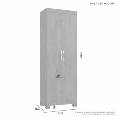 Multiuso Mucuri 2 Portas Com Chave Jcm - Branco
