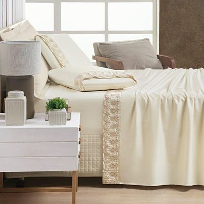 Jogo De Cama Supreme King 04 Peças - Vanilla - padrão de fabricação alto