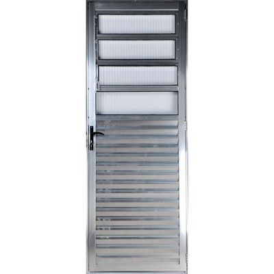 Porta de Alumínio Basculante 2,10x0,80 Esquerda Brilhante
