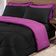Kit Edredom + Jogo De Lençol Aconchego Look House Dupla Face Casal King 06 Peças - Preto E Roxo