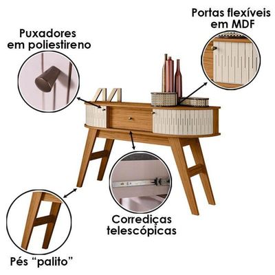Aparador Estoril E Mesa De Centro Indianapolis - Madetec Cinamomo Off White