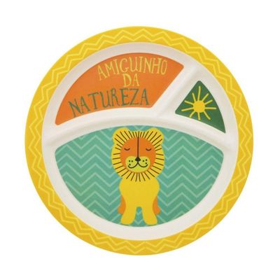 Conjunto De Refeição Infantil 5 Peças Leãozinho Oxford