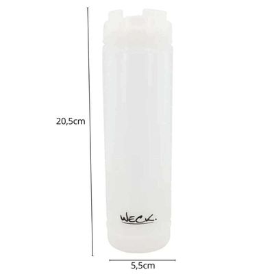 Kit 24 Bisnagas Invertidas 710ml Para Molho Hamburgueria Weck Condimentos Cozinha Profissional