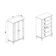 Cristaleira Colonial com 2 Portas de Vidro MDP Mel Branco MB 1019 Movelbento