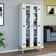 Cristaleira Colonial com 2 Portas de Vidro MDP Mel Branco MB 1019 Movelbento