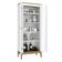 Cristaleira Colonial com 2 Portas de Vidro MDP Mel Branco MB 1019 Movelbento
