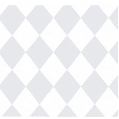 Papel de Parede Treboli Losangos Cinzas 5863 - Rolo: 10m x 0,53m