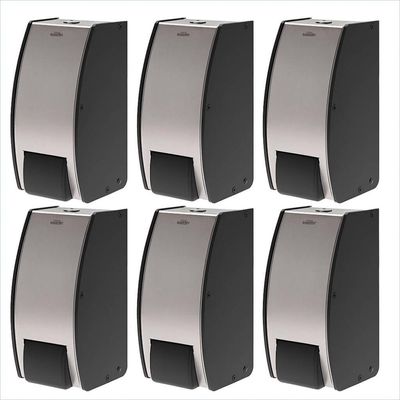 Kit 6 Dispensers de Parede Sabonete Líquido 800ml Inox Decorline Brinox Banheiro Preto