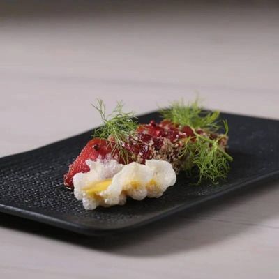 Kit 6 Travessas Juta Preto Matte 27x17cm Cerâmica Bandeja Sushi Restaurante Porto Brasil