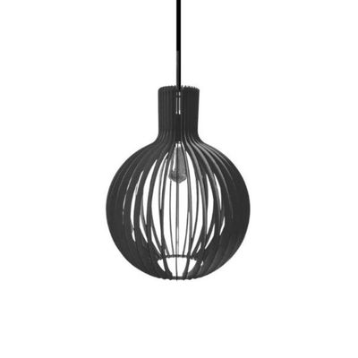 Luminária Teto Tipo Pendente Riviera Em Mdf - Completa