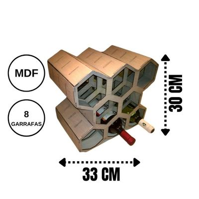 Mini Adega Mdf Para 08 Garrafas