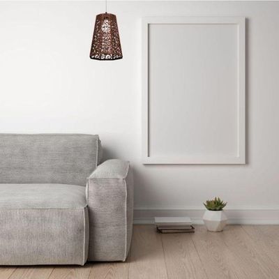 Luminária Teto Tipo Pendente Mdf - Completa Cor: Mdf Cru