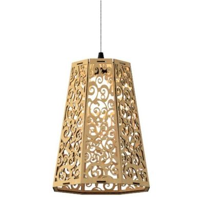Luminária Teto Tipo Pendente Mdf - Completa Cor: Mdf Cru