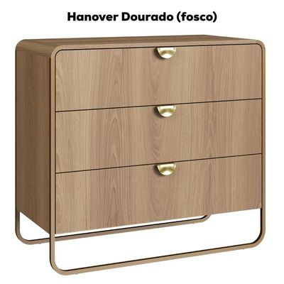 Comoda 3 Gavetas Organica 90 Cm 28068 Artesano Hanover Dourado