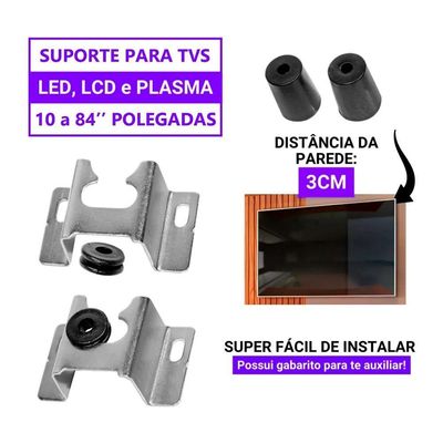Suporte Universal Fixo 10 A 84 Polegadas Para Tv E Monitor